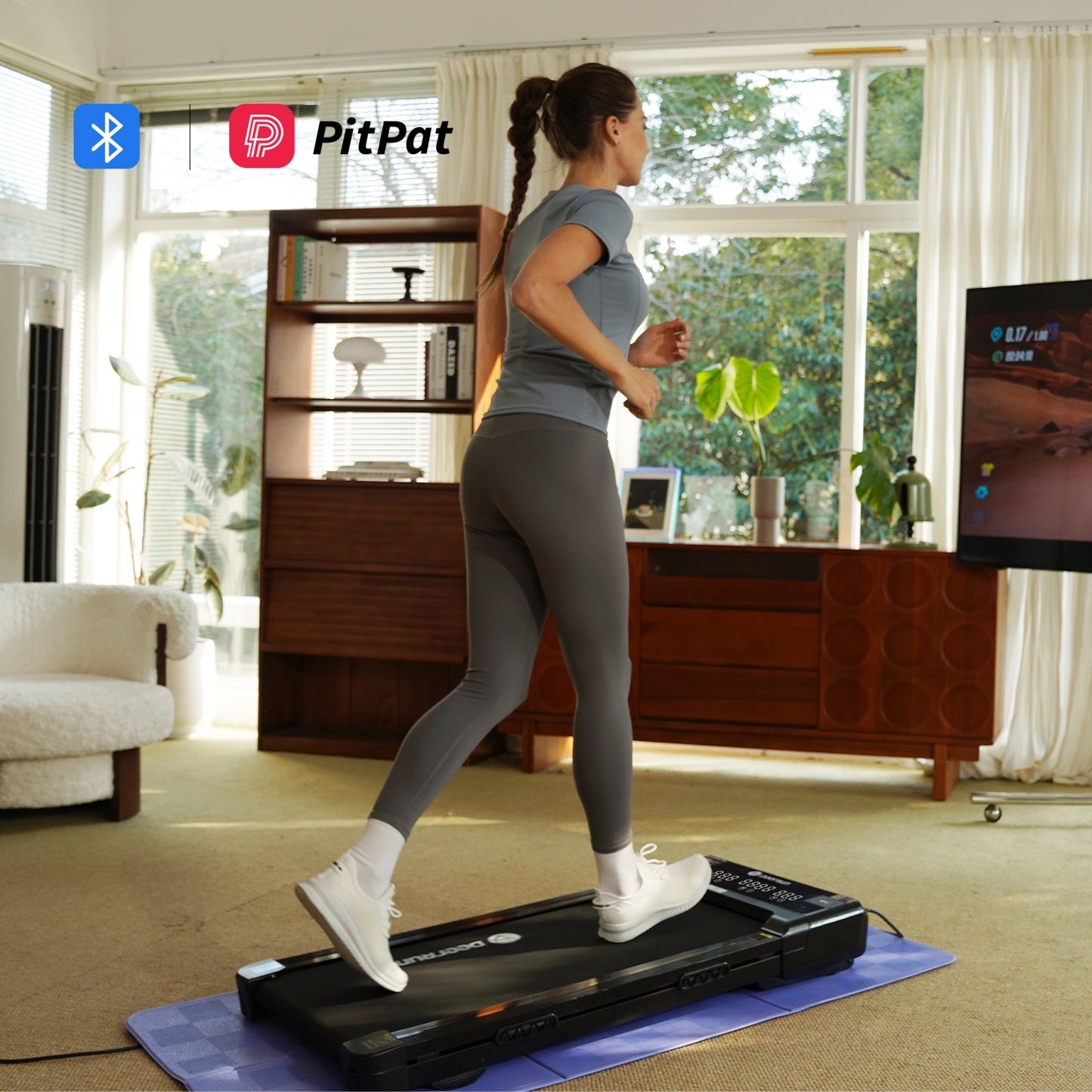 Tapis de course Smart Walk avec inclinaison automatique de 12 % et télécommande