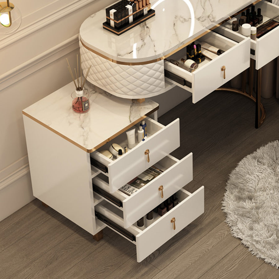 Coiffeuse Moderne avec Miroir & Rangements Intelligents