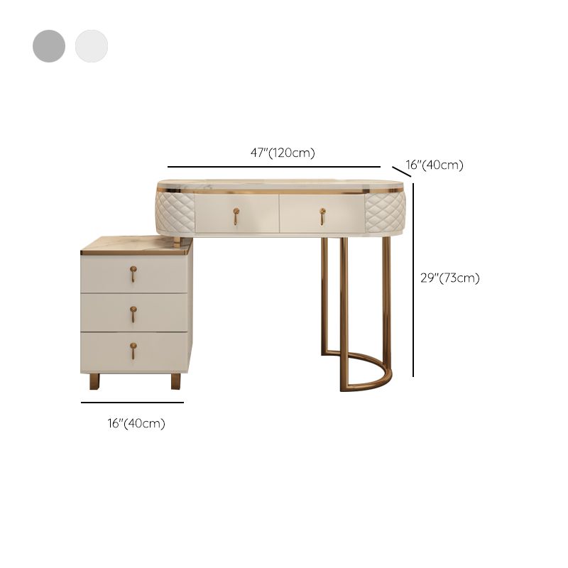 Coiffeuse Moderne avec Miroir & Rangements Intelligents