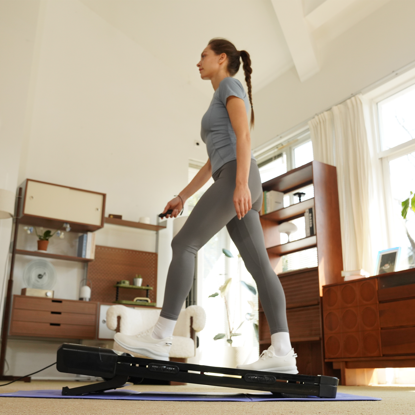 Tapis de course Smart Walk avec inclinaison automatique de 12 % et télécommande