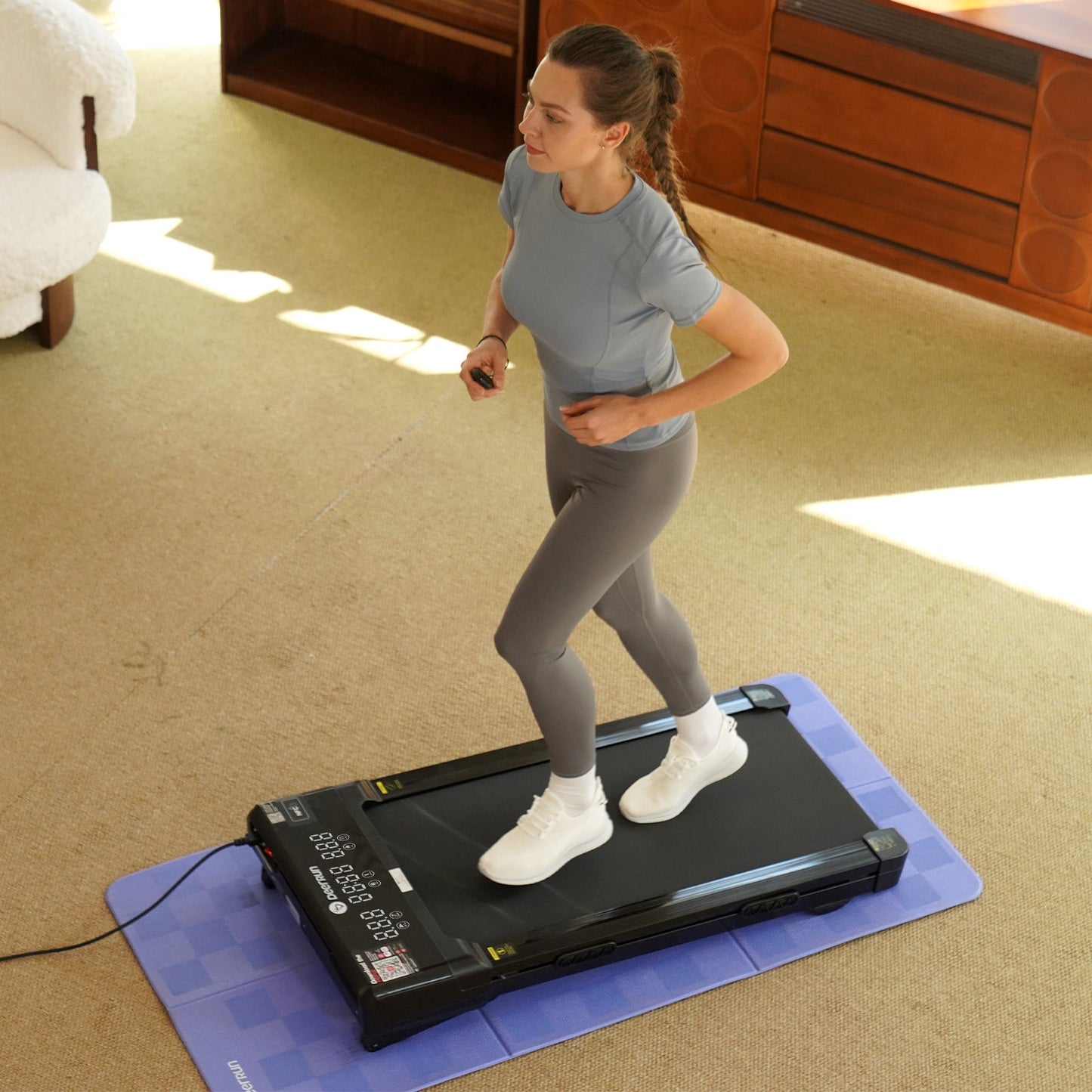Tapis de course Smart Walk avec inclinaison automatique de 12 % et télécommande