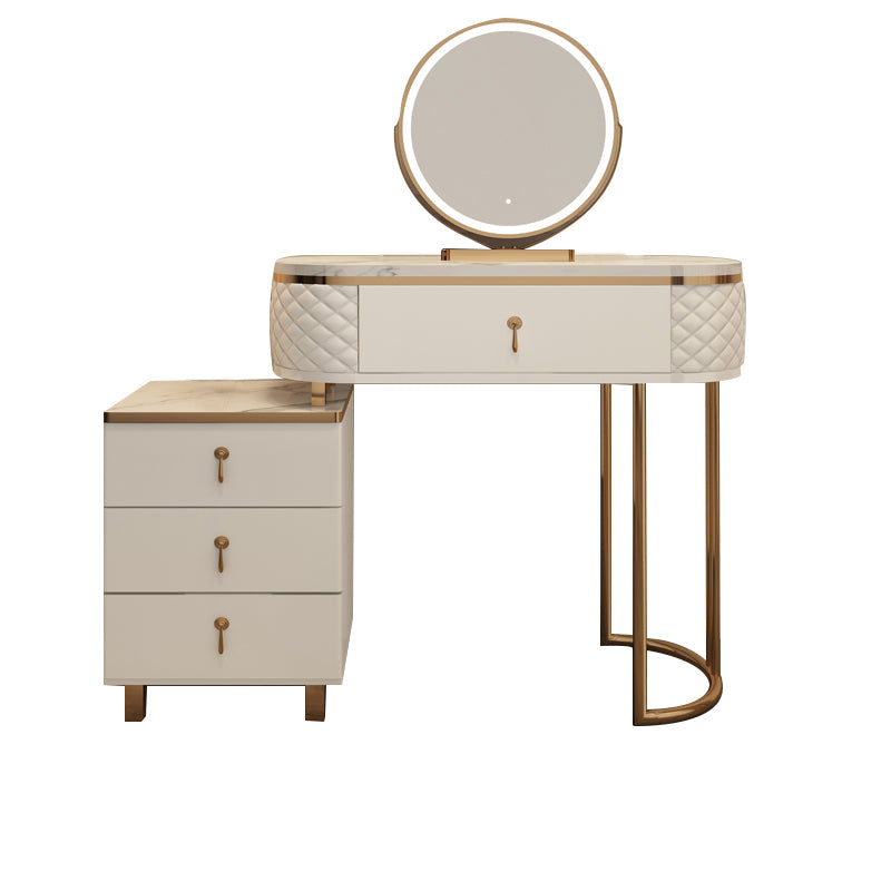Coiffeuse Moderne avec Miroir & Rangements Intelligents