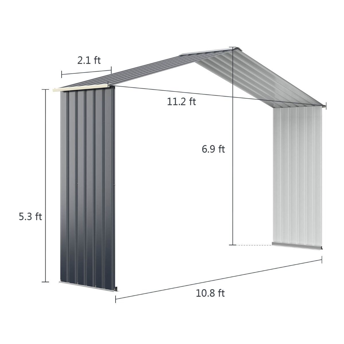 Abri de Jardin Métal 10,85 m²