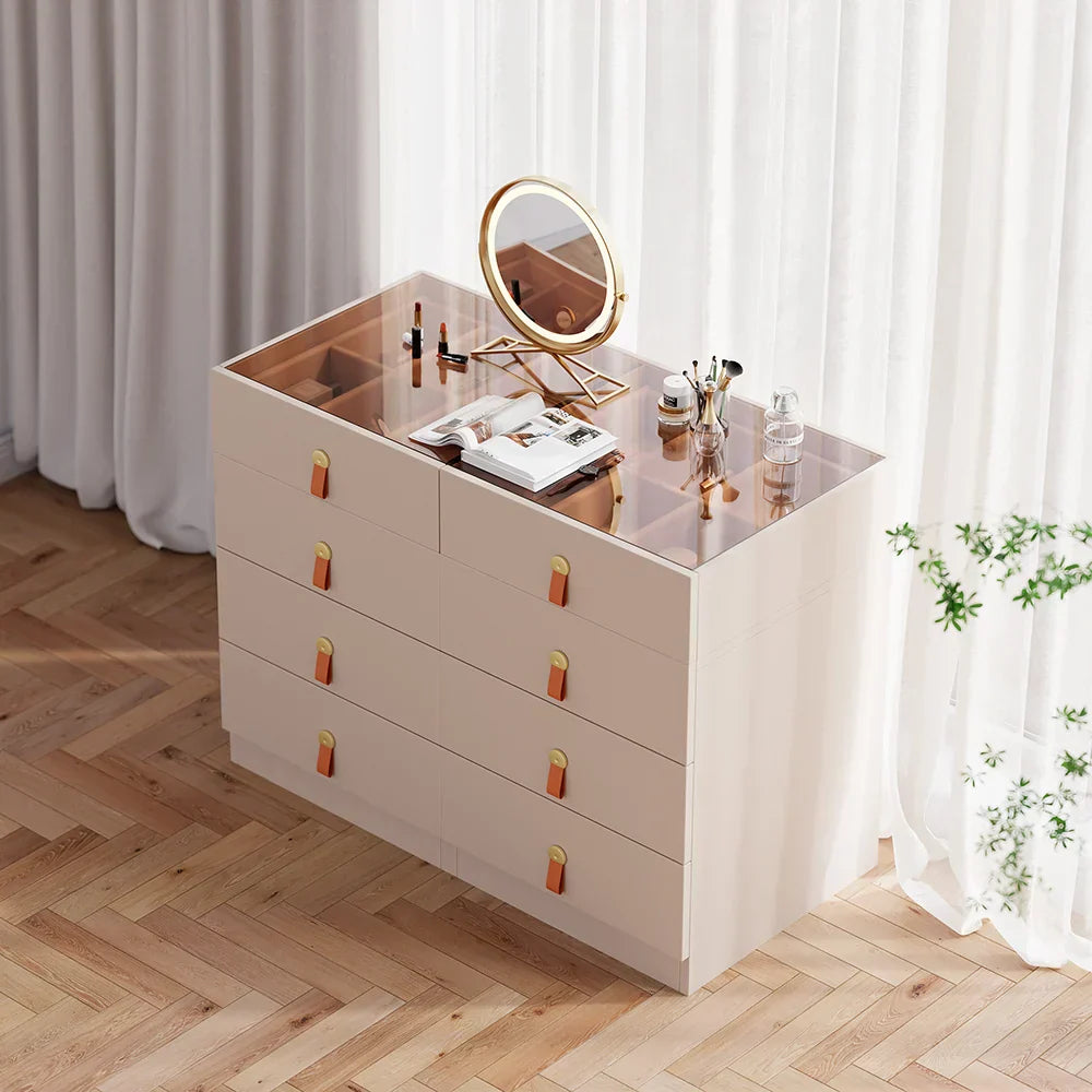 Coiffeuse Champagne Rétractable Moderne