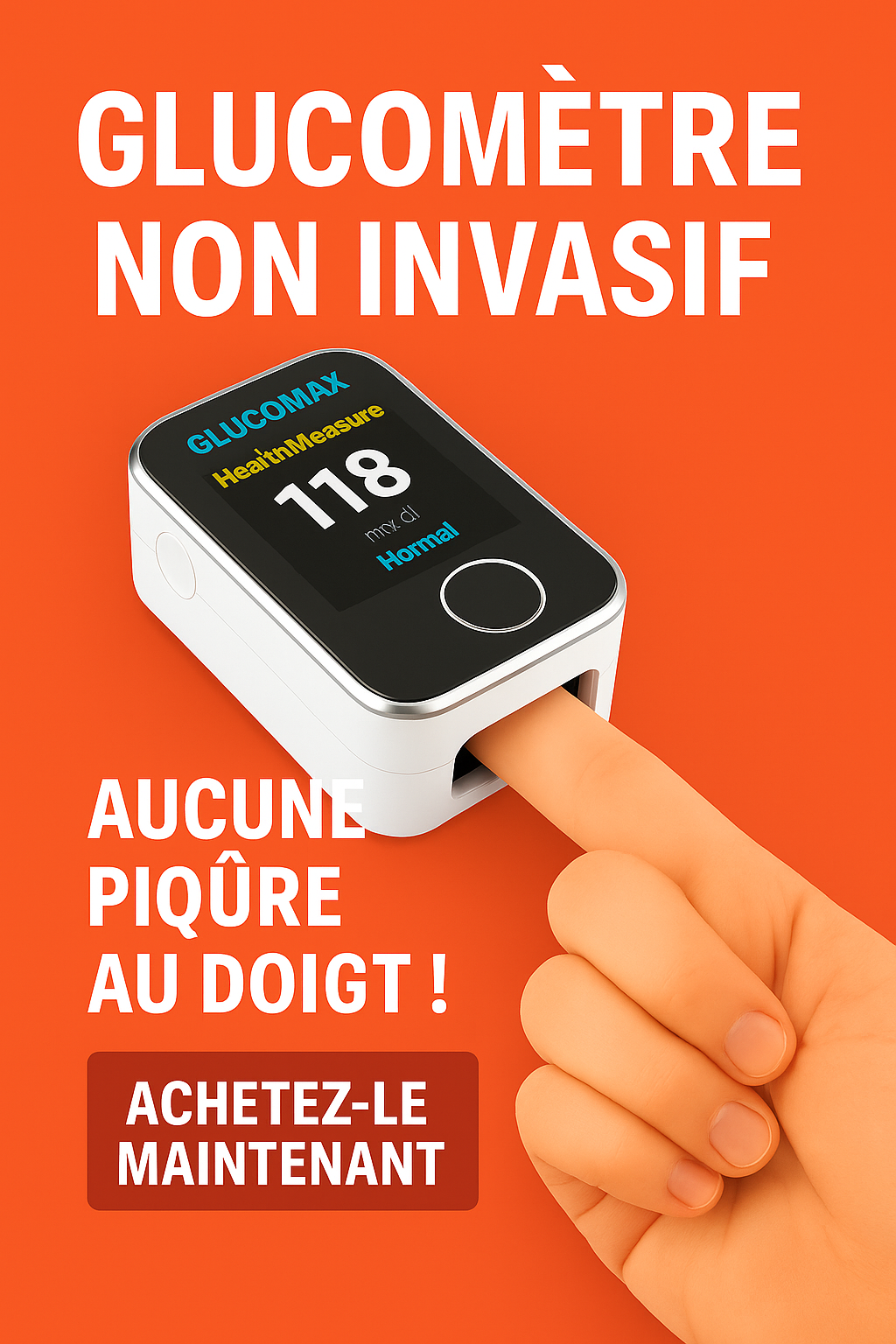 Glucomètre non invasif — résultat en 5 secondes | Bayer — précision 99 %