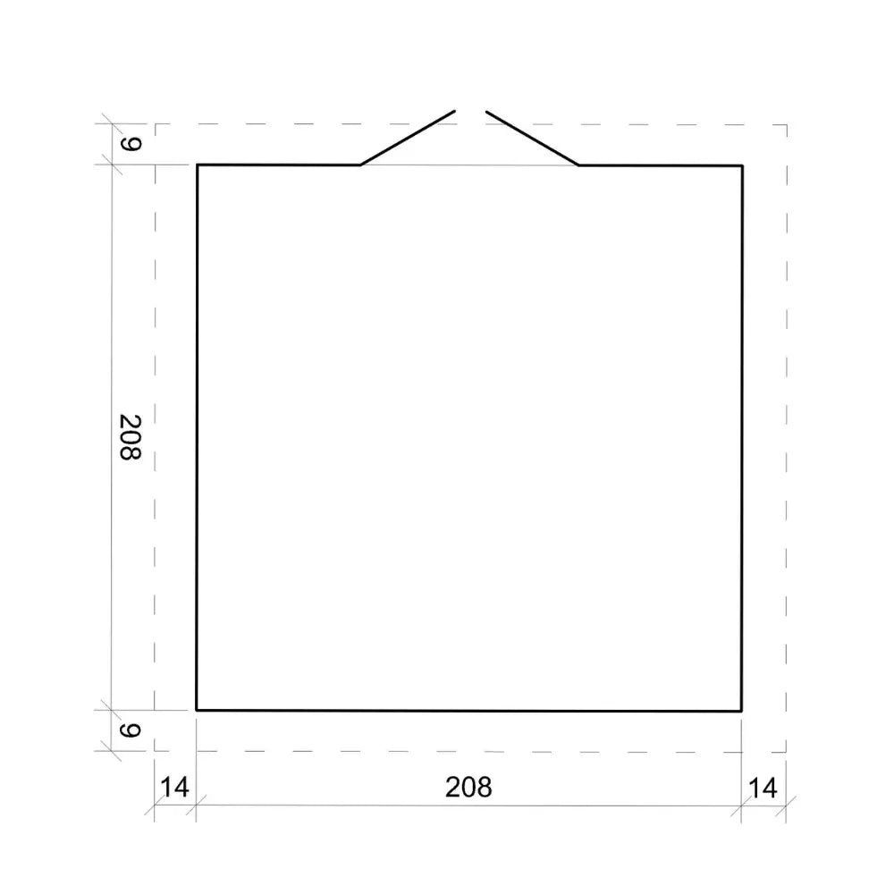 Abri de jardin en bois M369F – 220 x 220 cm – 4 m2
