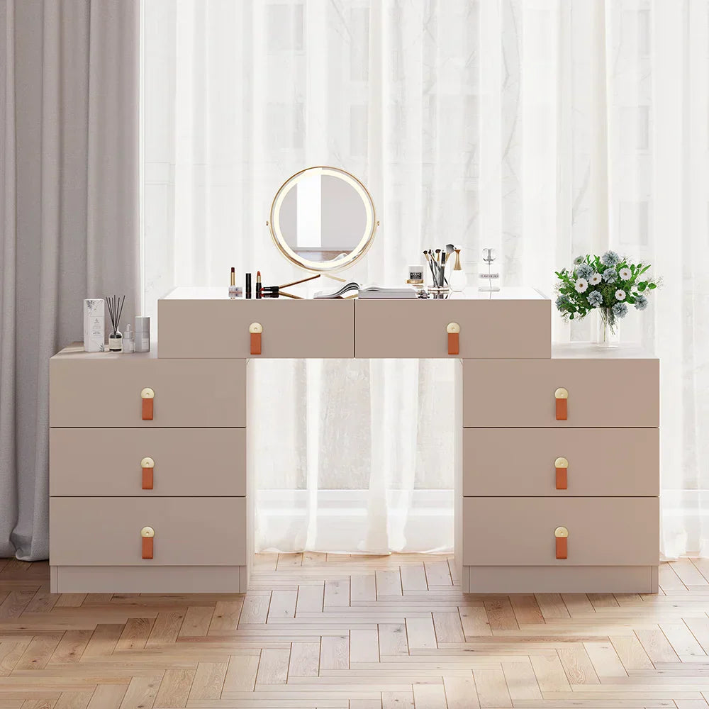 Coiffeuse Champagne Rétractable Moderne