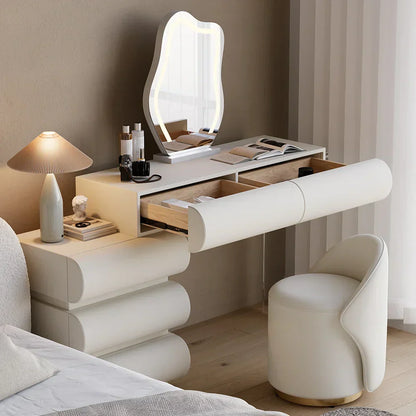 Ensemble table de maquillage en cuir Humply