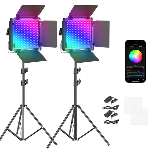 Kit d'éclairage vidéo LED NEEWER RGB660 PRO ( 1+1 offerte )