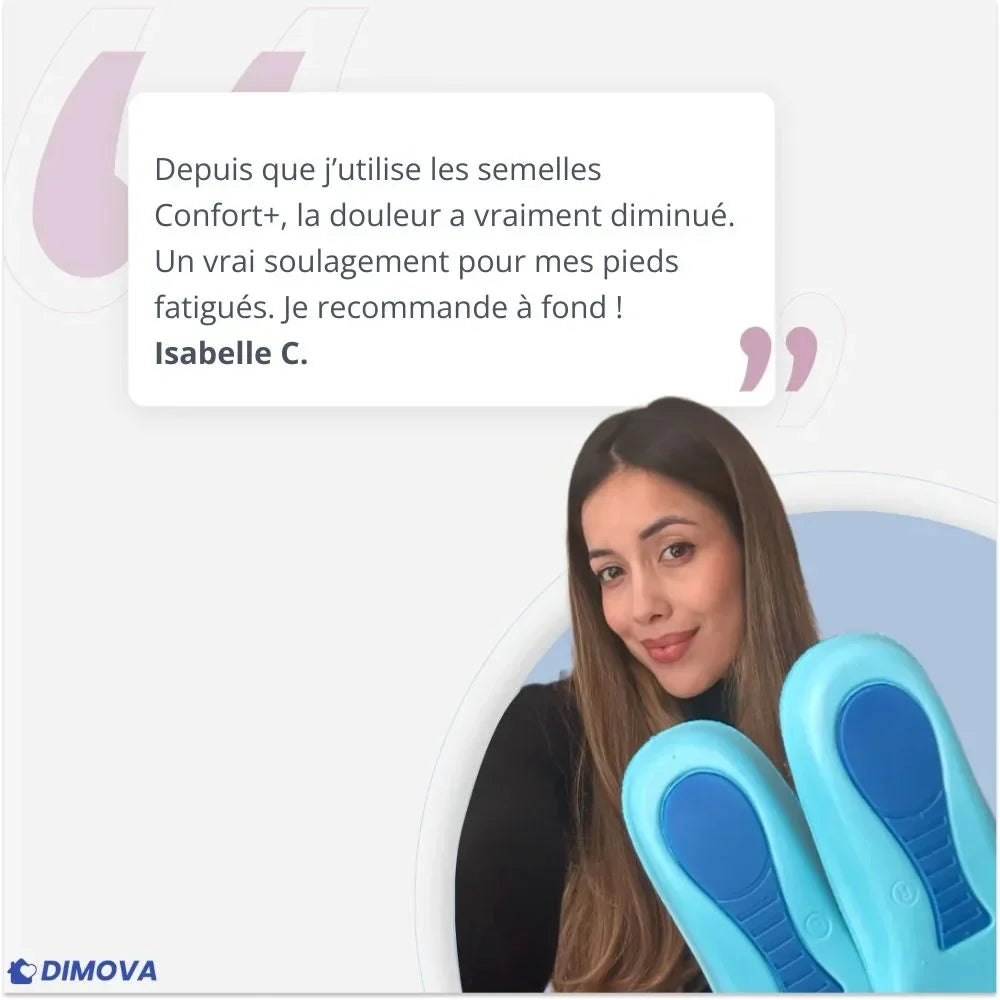 Semelles Confort+™ – Profitez de journées sans douleur