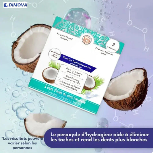 Bandes blanchissantes goût noix de coco