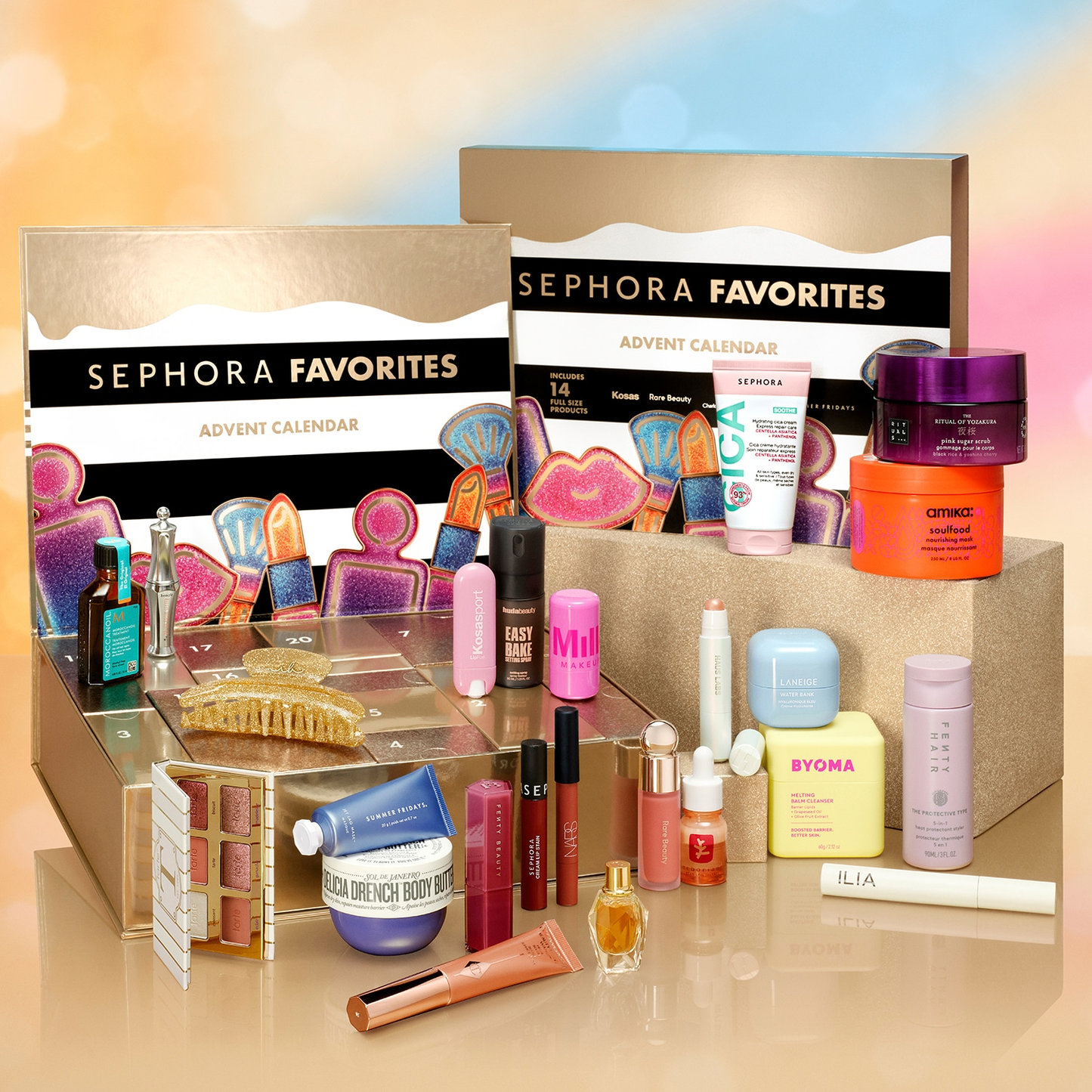 Calendrier de l'Avent - 24 produits Maquillage, Soin, Capillaire et Parfum