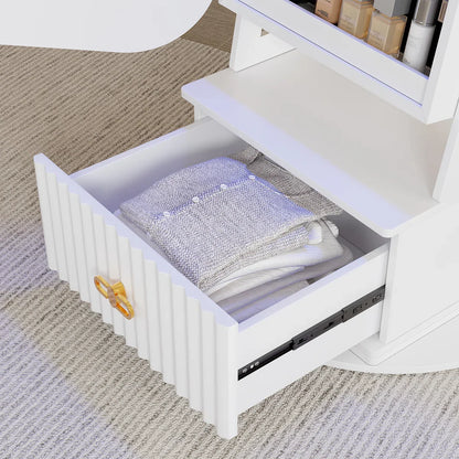 Armoire à bijoux avec miroir et éclairage LED