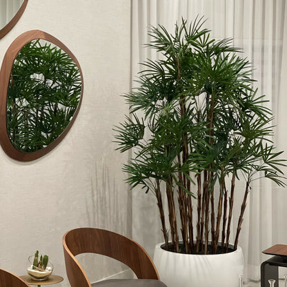 Palmier Artisanal 2,4 m en Jardinière Tarragona Blanc Brillant