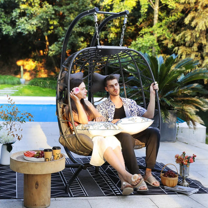 cocon zen™ – Chaise Œuf Suspendue avec Support
