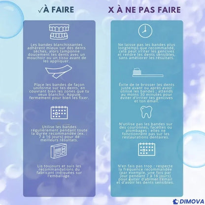 Bandes blanchissantes goût noix de coco