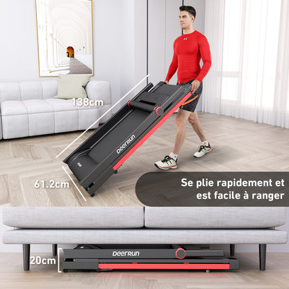 Tapis de course pliable avec inclinaison de 6 % |Capacité de charge de 158 kg, jusqu'à 16 km/h