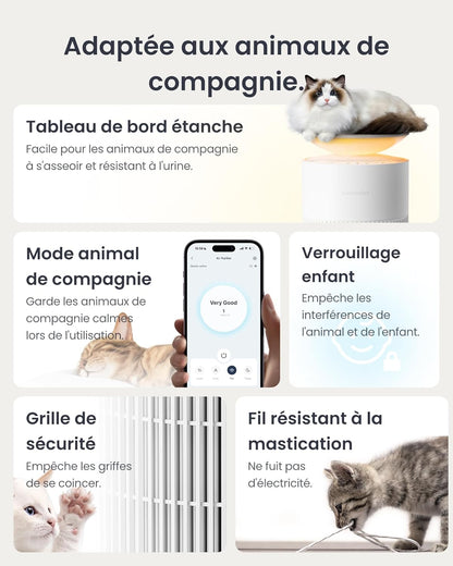 SwitchBot Purificateur D'air Avec Application Et Veilleuse