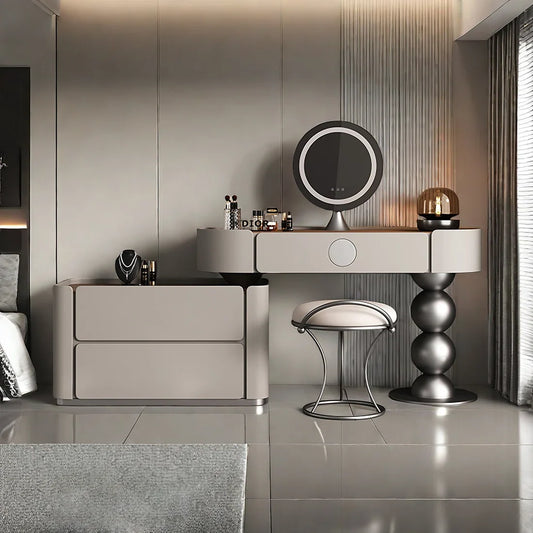 Cassandra Vanity – Coiffeuse Élégante avec Miroir &amp; Rangements