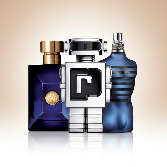 Coffret Énergie Virile – Dylan Blue de Versace, Phantom de Paco Rabanne et Ultra Male de Jean Paul Gaultier [100 ml]