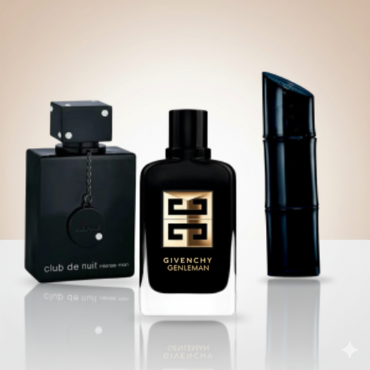 Coffret Légende Moderne – Club de Nuit Intense Man d’Armaf, Gentleman Society de Givenchy et Kenzo Homme de Kenzo [100 ml]