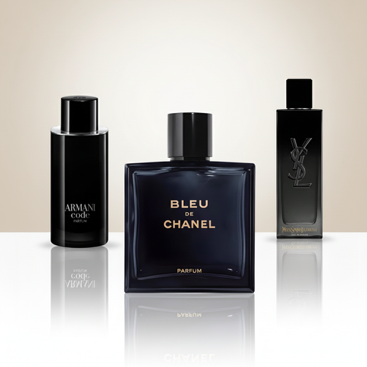 Coffret Signature Noble – Armani Code Parfum de Giorgio Armani, MYSLF de Yves Saint Laurent et Bleu de Chanel de Chanel [100 ml]