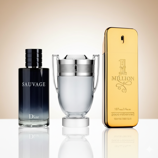 Coffret Énergie Suprême – Sauvage de Dior, Invictus de Paco Rabanne et One Million [100 ml]