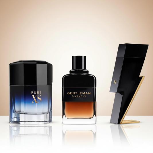 Coffret Esprit Audacieux – Pure XS de Paco Rabanne, Gentleman Réserve Privée de Givenchy et Bad
