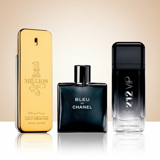 Coffret Prestige Élégant – 1 Million, Bleu de Chanel et 212 VIP Black [100 ml]