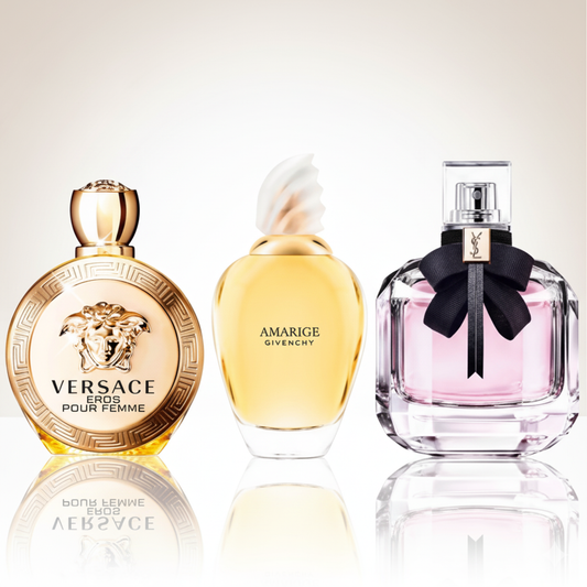 Coffret Romance Intense – Amarige de Givenchy, Mon Paris de Yves Saint Laurent et Eros Pour Homme de Versace [100 ml]