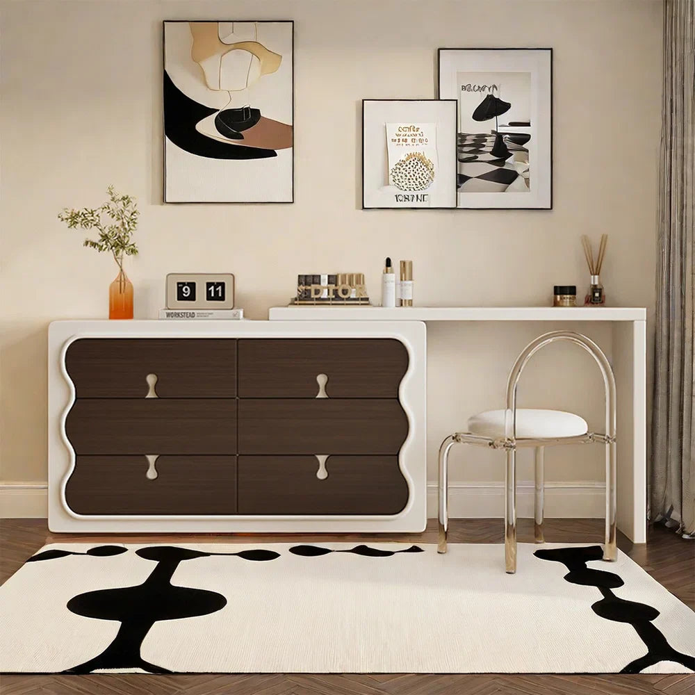 Coiffeuse Moderne avec Miroir &amp; Rangements Intelligents