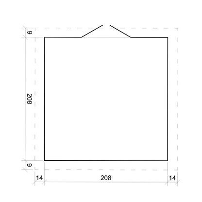 Abri de jardin en bois M369F – 220 x 220 cm – 4 m2